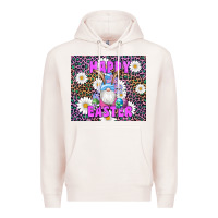 Pale Pink easter happy easter gnomes bunny daisys Premium Hoodie - Artiststas