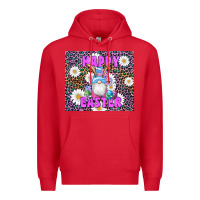 Red easter happy easter gnomes bunny daisys Premium Hoodie - Artiststas