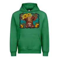 Emerald western leopard buffalo plaid baby highland cow Urban Hoodie - BarkalooDesign