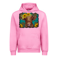 Fuchsia Pink western leopard buffalo plaid baby highland cow Urban Hoodie - BarkalooDesign