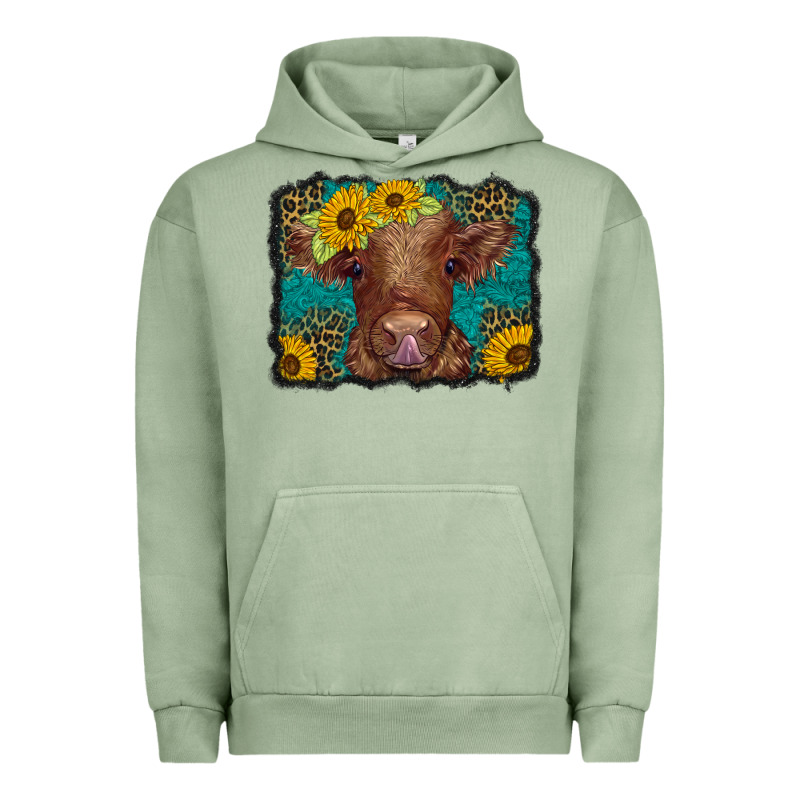 Western Leopard Buffalo Plaid Baby Highland Cow Urban Hoodie by BarkalooDesign | Teevron