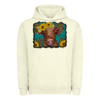 Pigment Pistachio western leopard buffalo plaid baby highland cow Urban Hoodie - BarkalooDesign
