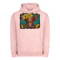 Pigment Salmon western leopard buffalo plaid baby highland cow Urban Hoodie - BarkalooDesign