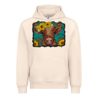 Sandshell western leopard buffalo plaid baby highland cow Urban Hoodie - BarkalooDesign