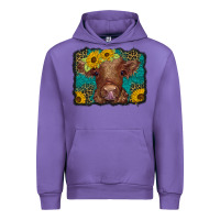 Tulip western leopard buffalo plaid baby highland cow Urban Hoodie - BarkalooDesign