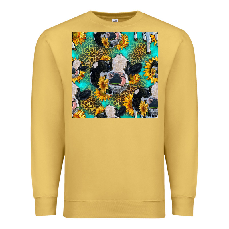 Holstein Cow Seamless Pattern Premium Sweatshirt by HRA Design Shop | Teevron