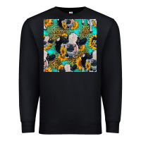 Black holstein cow seamless pattern Premium Sweatshirt - HRA Design Shop