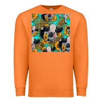 Carrot holstein cow seamless pattern Premium Sweatshirt - HRA Design Shop