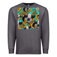 Charcoal Heather holstein cow seamless pattern Premium Sweatshirt - HRA Design Shop