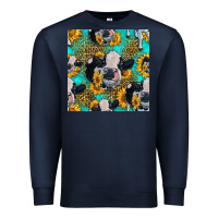 Navy holstein cow seamless pattern Premium Sweatshirt - HRA Design Shop