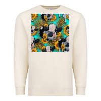 Sandshell holstein cow seamless pattern Premium Sweatshirt - HRA Design Shop