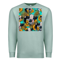 Seafoam holstein cow seamless pattern Premium Sweatshirt - HRA Design Shop