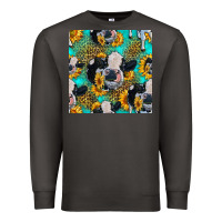 Smoke holstein cow seamless pattern Premium Sweatshirt - HRA Design Shop