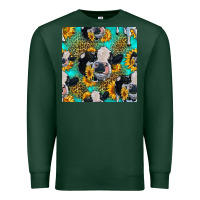 Sports Green holstein cow seamless pattern Premium Sweatshirt - HRA Design Shop