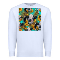 White holstein cow seamless pattern Premium Sweatshirt - HRA Design Shop