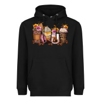 Black leopard rose glitter flowers coffee cups Heavyweight Hoodie - Zillion Design Studio