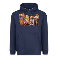 Navy leopard rose glitter flowers coffee cups Heavyweight Hoodie - Zillion Design Studio