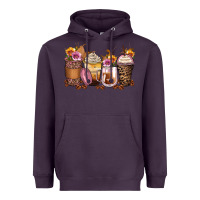 Plum leopard rose glitter flowers coffee cups Heavyweight Hoodie - Zillion Design Studio