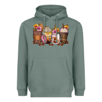 Sage leopard rose glitter flowers coffee cups Heavyweight Hoodie - Zillion Design Studio