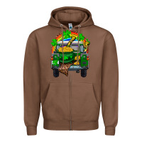 Chestnut st patricks day truck with pot of gold horseshoe a Zipper Hoodie - RanaPortraitStore