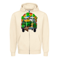 Sandshell st patricks day truck with pot of gold horseshoe a Zipper Hoodie - RanaPortraitStore