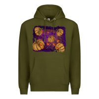 Army Green halloween leaves tool leather backround Premium Hoodie - RanaPortraitStore