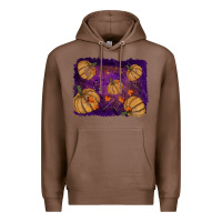 Chestnut halloween leaves tool leather backround Premium Hoodie - RanaPortraitStore