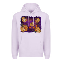 Lilac halloween leaves tool leather backround Premium Hoodie - RanaPortraitStore