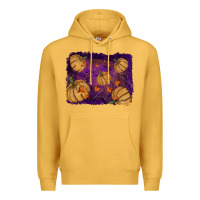 Mustard halloween leaves tool leather backround Premium Hoodie - RanaPortraitStore
