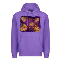 Purple halloween leaves tool leather backround Premium Hoodie - RanaPortraitStore