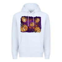 White halloween leaves tool leather backround Premium Hoodie - RanaPortraitStore