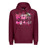 Burgundy emt cancer and fall Premium Hoodie - AdoDesignShop
