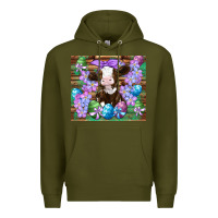 Army Green easter cow eggs flowers daisys Premium Hoodie - Artiststas