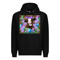 Black easter cow eggs flowers daisys Premium Hoodie - Artiststas