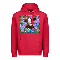 Cardinal easter cow eggs flowers daisys Premium Hoodie - Artiststas