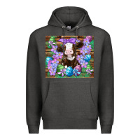 Charcoal Heather easter cow eggs flowers daisys Premium Hoodie - Artiststas