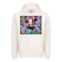 Pale Pink easter cow eggs flowers daisys Premium Hoodie - Artiststas