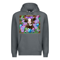 Rock easter cow eggs flowers daisys Premium Hoodie - Artiststas