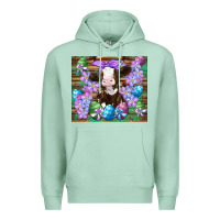 Seafoam easter cow eggs flowers daisys Premium Hoodie - Artiststas