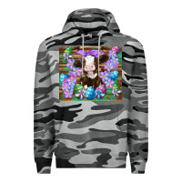 Slate Camo easter cow eggs flowers daisys Premium Hoodie - Artiststas