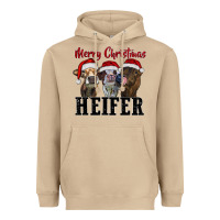 Mushroom merry christmas heifer Heavyweight Hoodie - RanaPortraitStore