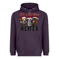 Plum merry christmas heifer Heavyweight Hoodie - RanaPortraitStore