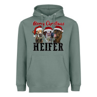 Sage merry christmas heifer Heavyweight Hoodie - RanaPortraitStore