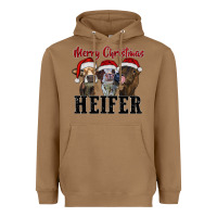 Toasted Coconut merry christmas heifer Heavyweight Hoodie - RanaPortraitStore