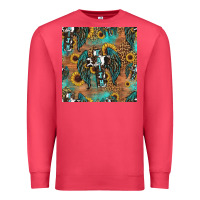 Cardinal faith cross seamless pattern Premium Sweatshirt - HRA Design Shop
