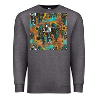 Charcoal Heather faith cross seamless pattern Premium Sweatshirt - HRA Design Shop