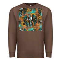 Chestnut faith cross seamless pattern Premium Sweatshirt - HRA Design Shop