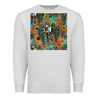 Dove Grey faith cross seamless pattern Premium Sweatshirt - HRA Design Shop
