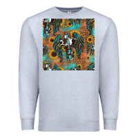 Heather Grey faith cross seamless pattern Premium Sweatshirt - HRA Design Shop