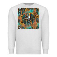 Oatmeal Heather faith cross seamless pattern Premium Sweatshirt - HRA Design Shop